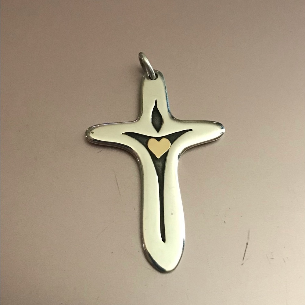 James Avery Sterling Silver & 14k Cross Pendant